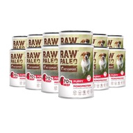 Monoproteínové vlhké krmivo pre šteňatá, Raw Paleo hovädzie mäso, 12x konzerva, 400g