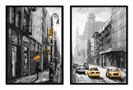 OBRAZOVÉ PLAGÁTY V RÁME 53x73cm Diptych City P1923