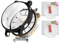 2x tvrdené sklo 9H + silikónové puzdro 2v1 pre Huawei Watch GT 4 41mm