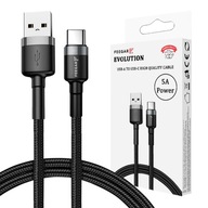 Nylonový kábel Feegar USB-A typu C Quick Charge 3.0 5A