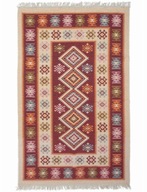 Koberec Kilim, tkaný, obojstranný vzor, ​​120x180 cm, bordový