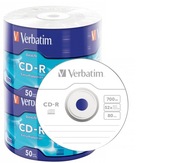 VERBATIM CD-R disky 700MB 52x 100ks SPOĽAHLIVÉ