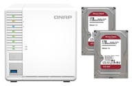 Súborový server QNAP TS-364-4G NAS + 2x 1TB WD Red