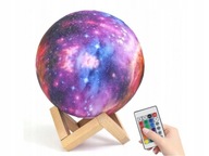 MOON GUĽOVÁ NOČNÁ LAMPA 3D 25CM RGB DIAĽK