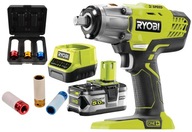 RYOBI RÁZOVÝ KLÚČ R18IW3 5,0Ah + rázové objímky