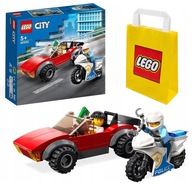 LEGO CITY Policajná súprava tašiek 60392 kociek na naháňanie sa do auta na motorke