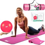 Hrubá podložka na cvičenie + malá 20 cm loptička na pilates