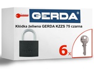 Gerda Iron Line KZZS 75 liatinový visiaci zámok - 6 kľúčov