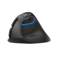 Delux Delux M618Mini DB BT+2.4G 2400DPI bezdrôtová vertikálna myš (čierna)