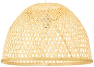 Biela BOHO bambusová závesná lampa 45cm BMB06