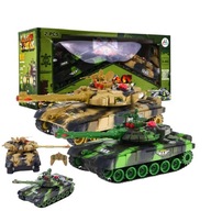 RC TANK SET 2 TANKOV BOJOVÝ VEĽKÝ RC VÁLENÝ NÁDRŽ 2V1 EFEKTY