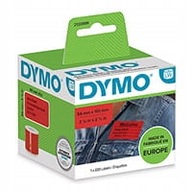 Papierové štítky Dymo 101mm x 54mm, 2133399 červené