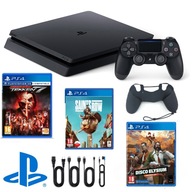 Tenká konzola Sony PS4 500 GB čierna + HIT 3 hier!!!