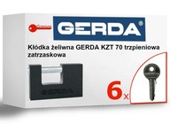 Visiaci zámok proti vlámaniu GERDA KZT70 pin 6 kľúčov