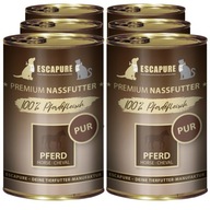 Escapure Pferd Pur - mokré krmivo pre psov a mačky, 100% konské mäso - 6x 400g