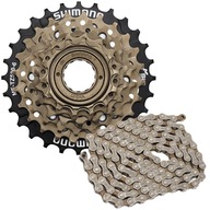 SHIMANO MF-TZ-500 6-rýchlostná voľnobežka + REŤAZ CN-HG40