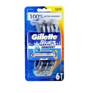 Jednorazové holiace strojčeky GILLETTE Blue 3 COMFORT - 6 ks