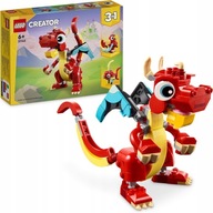 LEGO Creator 31145 Súprava 3v1 Červený drak Ryba Parrot Phoenix Tehly