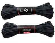 PARACORD PREMIUM PEVNOSŤ BSH BLACK 30m