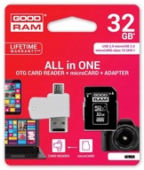 GOODRAM 32 GB micro SD HC CL10 UHS-1 60MBs + čítačka