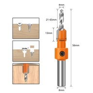 Sada vrtákov v striebornom štýle 4 mm x 8 mm (1ks).