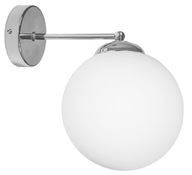 NÁSTENNÁ LAMPA CHROMOVANÉ SKLO BIELA ​​GUĽOVÁ LOFT LED