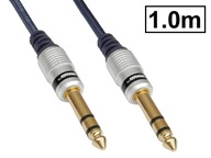 JACK 6.3/3P TRS stereo plug-to-plug kábel VITALCO 1m