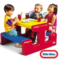 LITTLE TIKES STÔL NA PIKNIKU ČERVENÁ ŽLTÁ MODRÁ