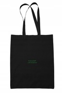 Eco Cotton taška Shopper taška s nápisom Black