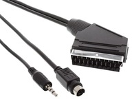 SCART zástrčkový kábel SVHS 4pin Jack 3,5mm zástrčka; 10 m