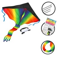 KITE SUPER LIETAJÚCI BOTTERFLY KITE208cm DÚHA