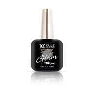 Nails Company Top hybrid s časticami Glam Silver 11ml