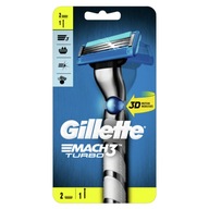 Rukoväť Gillette Mach3 Turbo Razor + 2 náhradné čepele