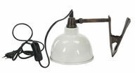 LAMPA S KLIPOM retro štýl biely priemer 14 cm