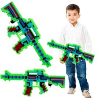 MINECRAFT RIFLE PIXEL ZELENÉ ZVUKOVÉ SVETLO