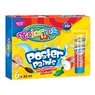 COLORINO KIDS POSTER PAINTS 6 farieb v 30 ml tubách