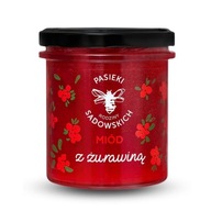 Prírodný med s brusnicami 430g, Apiary Sadowskich