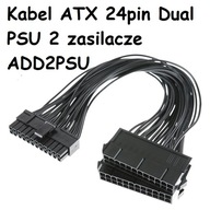 ATX 24pin Dual PSU kábel 2 napájacie zdroje ADD2PSU RISER