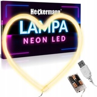 NEON LED USB NÁSTENNÁ LAMPA SRDCE DEKORÁCIA IZBY USB 3xAA 6W