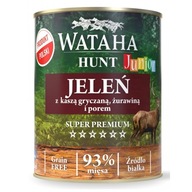 WATAHA CAN 93% JUNIOR DEER S BRUSNICAMI A PÓROM VLHKÉ KRMIVO PRE PSA 800g