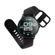 Smartwatch čierne, okrúhly ciferník, vymeniteľné remienky