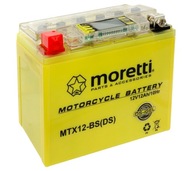 Moretti AGM (Gel) MTX12-BS YTX12 batéria 12Ah 130A LCD displej