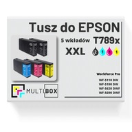 5x NOVÝ atrament T789 XXL pre EPSON WorkForce Pro WF-5620DWF WF-5690 DWF