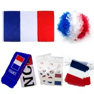 France Fan Set šatka Flag Parochňa Dekorácie