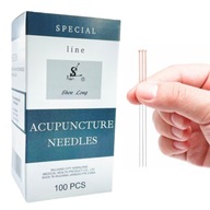 Akupunktúrne ihly, medená rukoväť, 0,30x75 mm