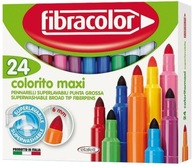 Popisovače Colorito Maxi 24 farieb FIBRACOLOR