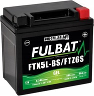 VÝKONNÁ batéria Fulbat YTX5L-BS FTZ6S GEL 12V 5,3Ah 90A NÁHRADNÁ YUASA