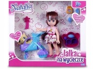 Bábika NATALIA so zvieratkom v kočíku 16 CM 120398