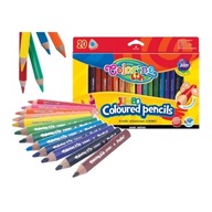 MINI pastelky hrubé ceruzky, 20 farieb.Colorino Jumbo