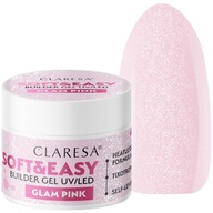 Claresa SOFT&EASY stavebný gél glam ružový 45g